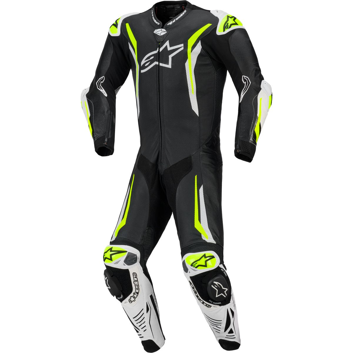 Mono Alpinestars GP Tech V5 1PC Black / White / Yellow Fluo