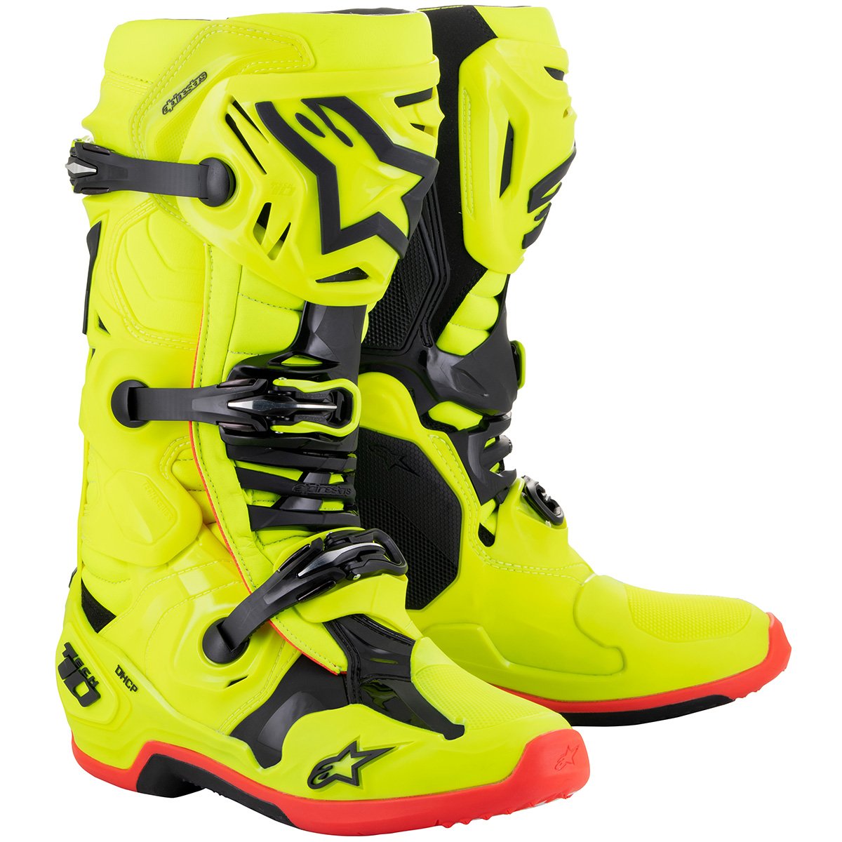 Botas Alpinestars Tech 10 amarillo negro rojo