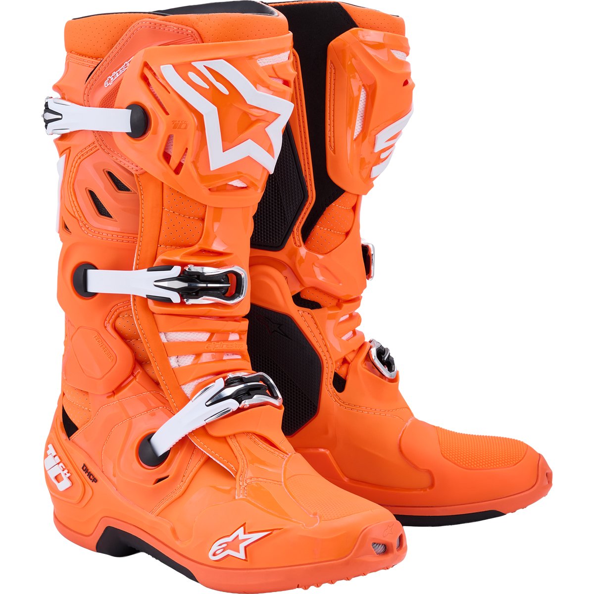 Botas Alpinestars Tech 10 Supervented naranja negro blanco