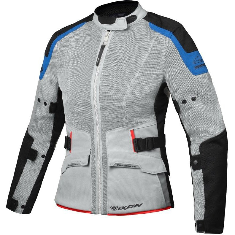 Chaqueta Ixon M-Njord Lady gris claro / azul / rojo