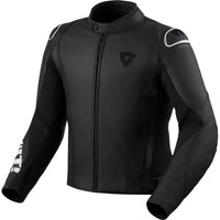 Chaqueta de piel Rev'it! Quadratic negro / blanco