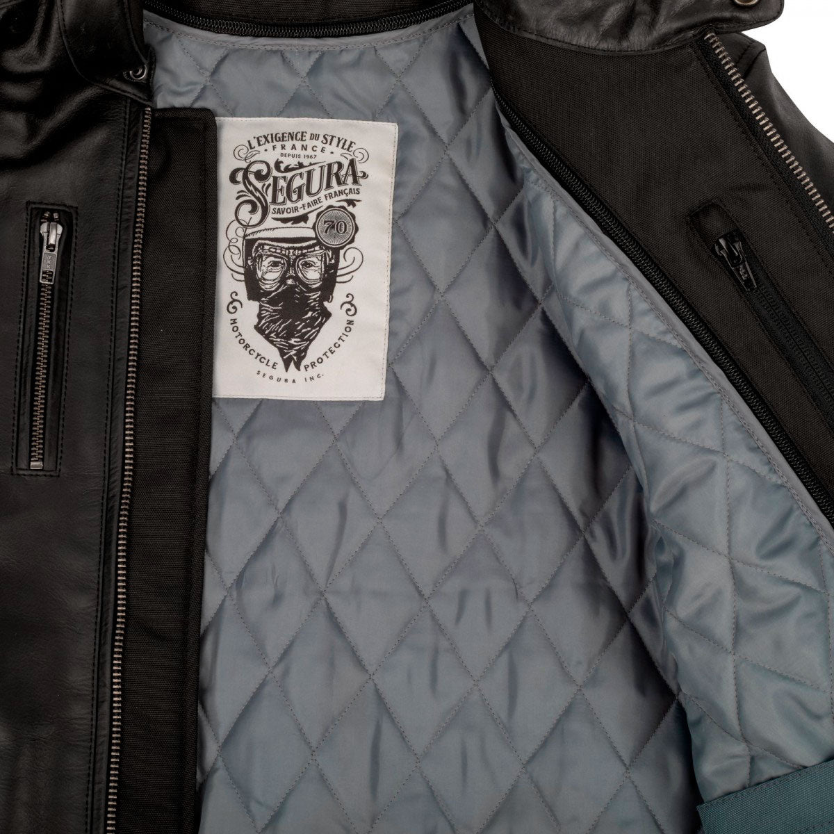 Chaqueta de piel Segura Laxey negro
