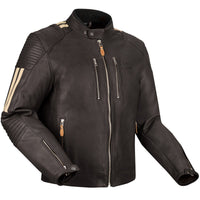 Chaqueta de piel Segura Orion marrón / blanco