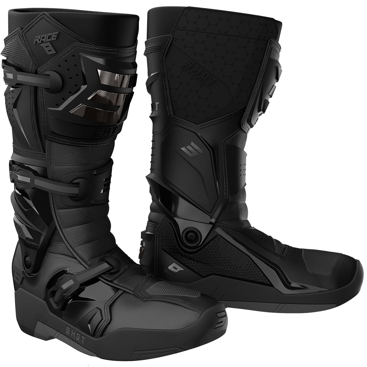Botas Shot Race 8 negro cromo