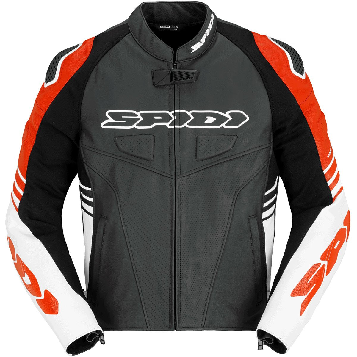 Chaqueta de piel Spidi Track Warrior rojo