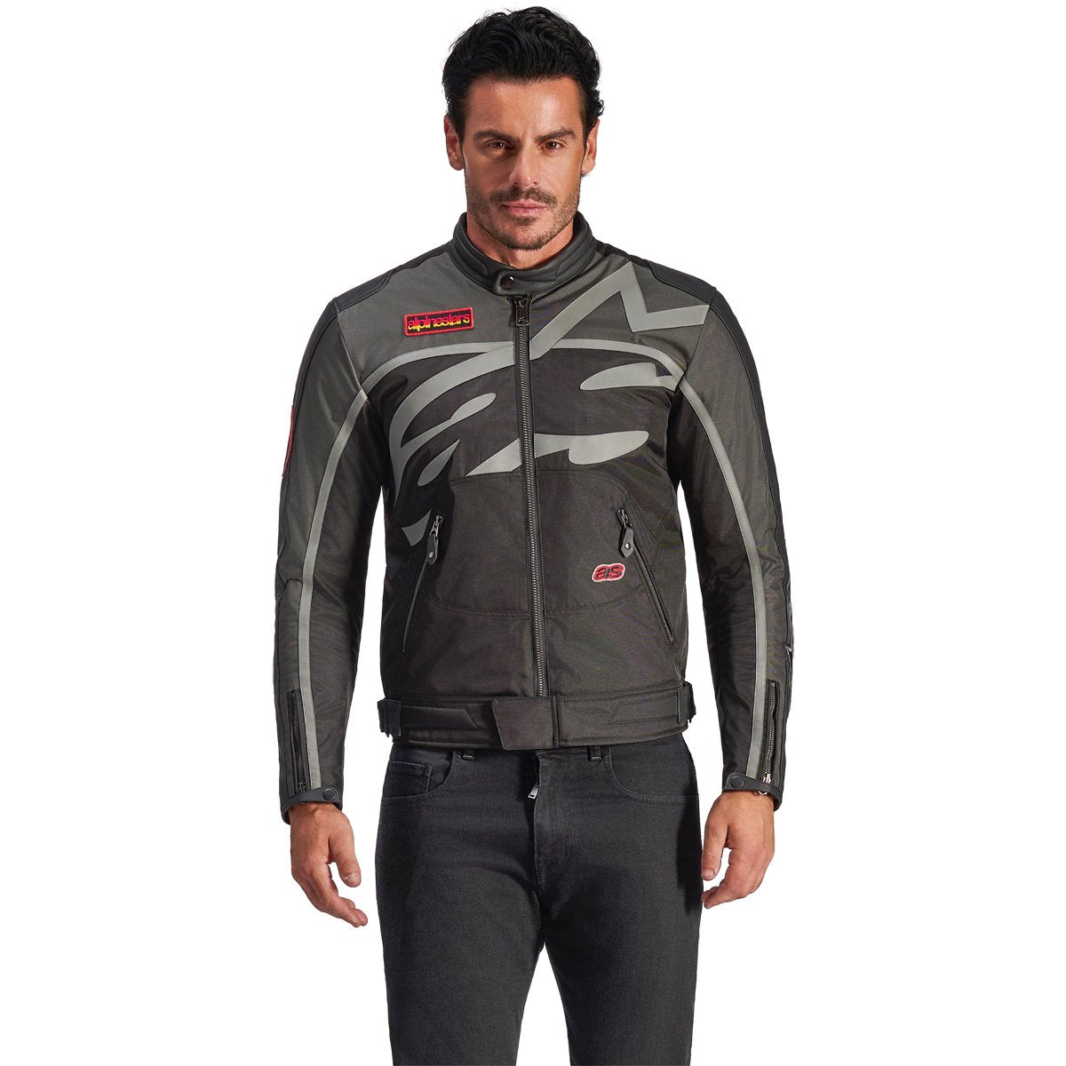 Chaqueta Alpinestars Axton negro / antracita / rojo mandarina