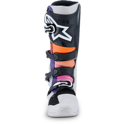 Botas Alpinestars Tech 7 negro / gris claro / naranja flúor / magenta 2025