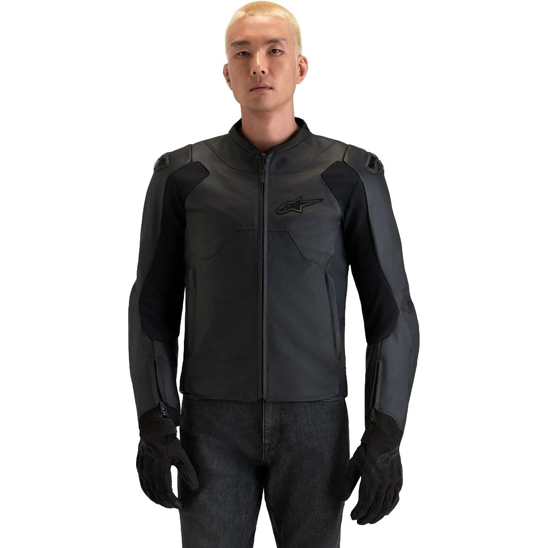 Chaqueta de piel Alpinestars Caliber V2 negro