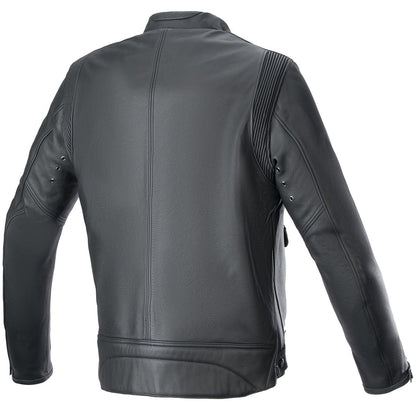 Chaqueta de piel Alpinestars Dyno negro Ruby / rojo Ecru