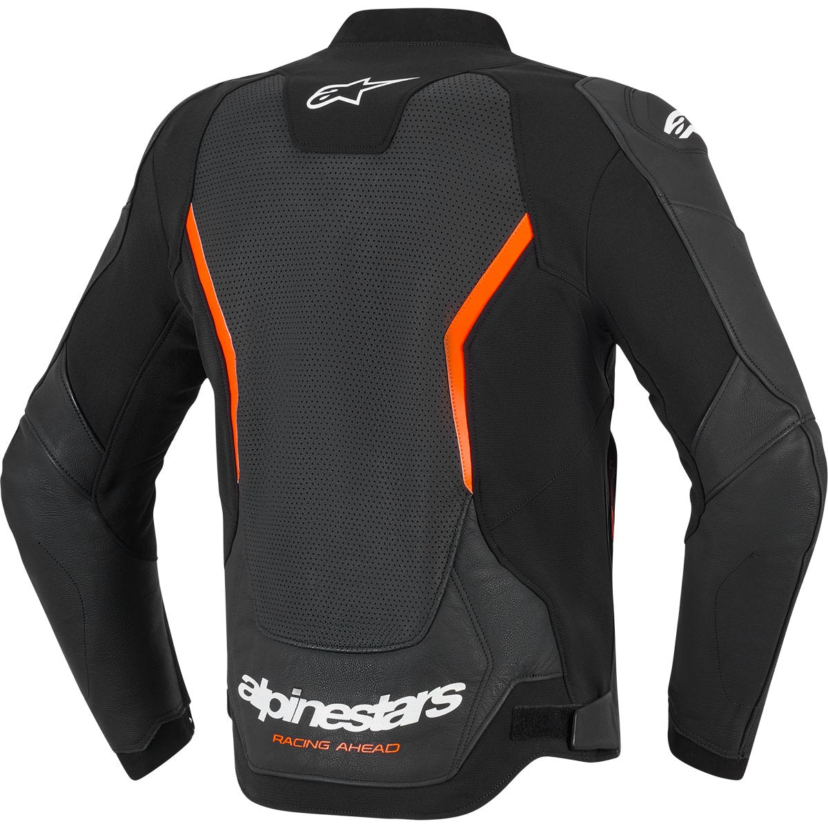 Chaqueta Alpinestars GP Force V2 Leather Airflow negro / rojo flúor