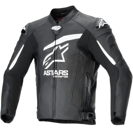 Chaqueta de piel Alpinestars GP Plus R V4 Airflow negro / blanco