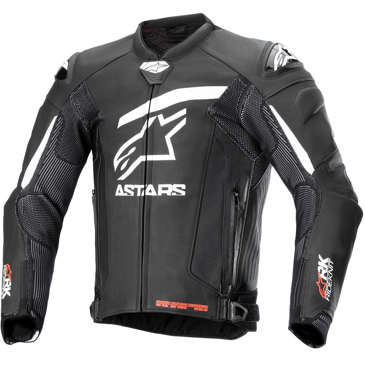 Chaqueta de piel Alpinestars GP Plus R V4 Rideknit negro / blanco