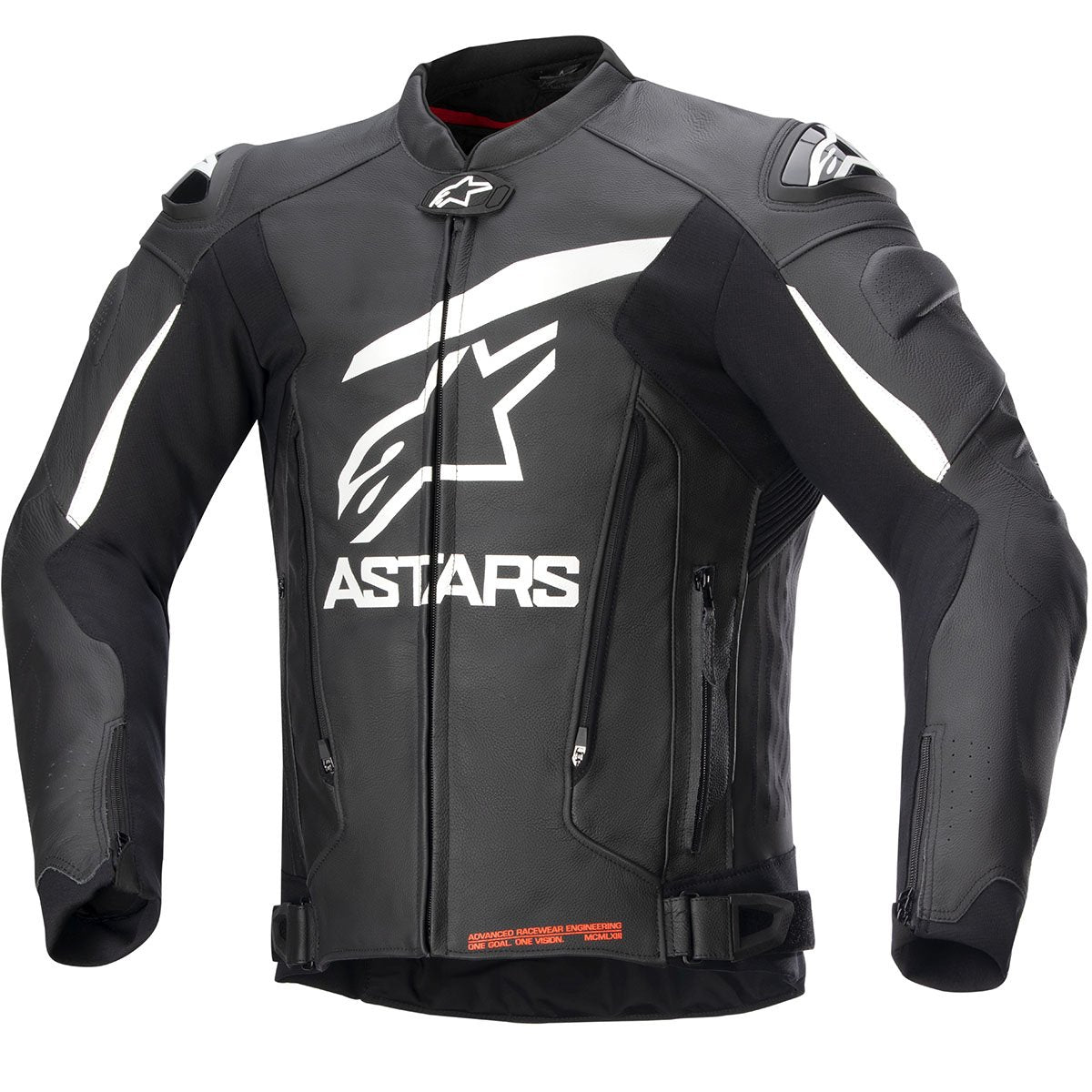 Chaqueta de piel Alpinestars GP Plus V4 negro / blanco