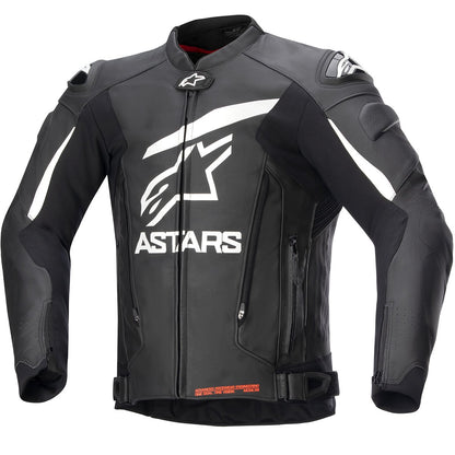 Chaqueta de piel Alpinestars GP Plus V4 negro / blanco