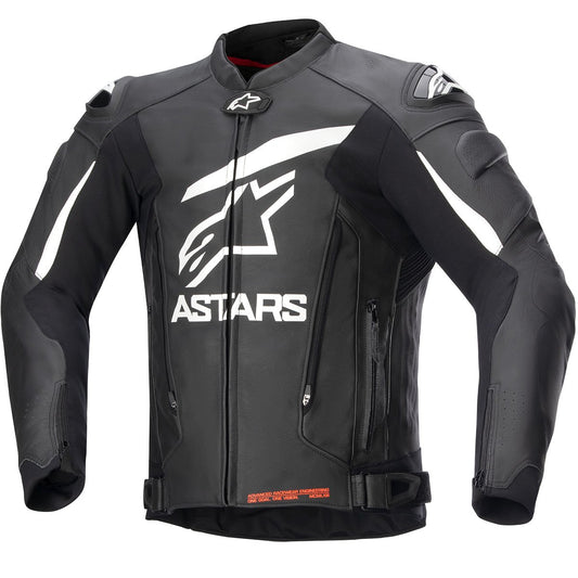 Chaqueta de piel Alpinestars GP Plus V4 negro / blanco