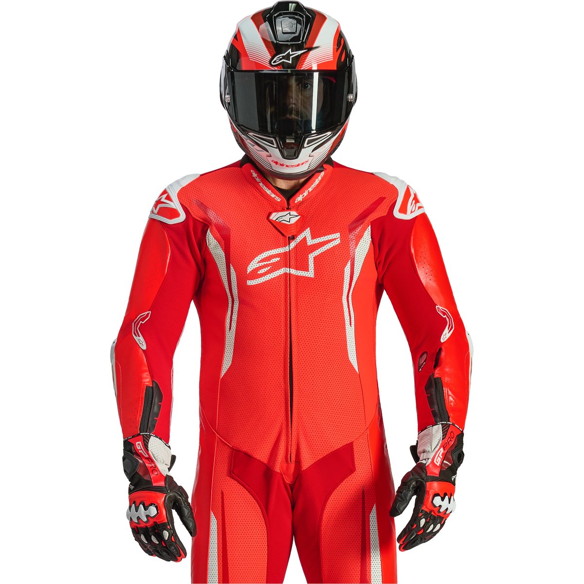 Mono Alpinestars GP Tech V5 1PC Red Fluo / Bright Red / White
