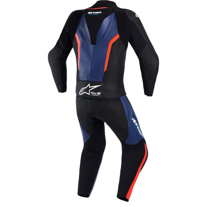 Mono Alpinestars GP Force V2 piel negro / azul / rojo neón