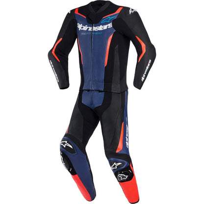 Mono Alpinestars GP Force V2 piel negro / azul / rojo neón