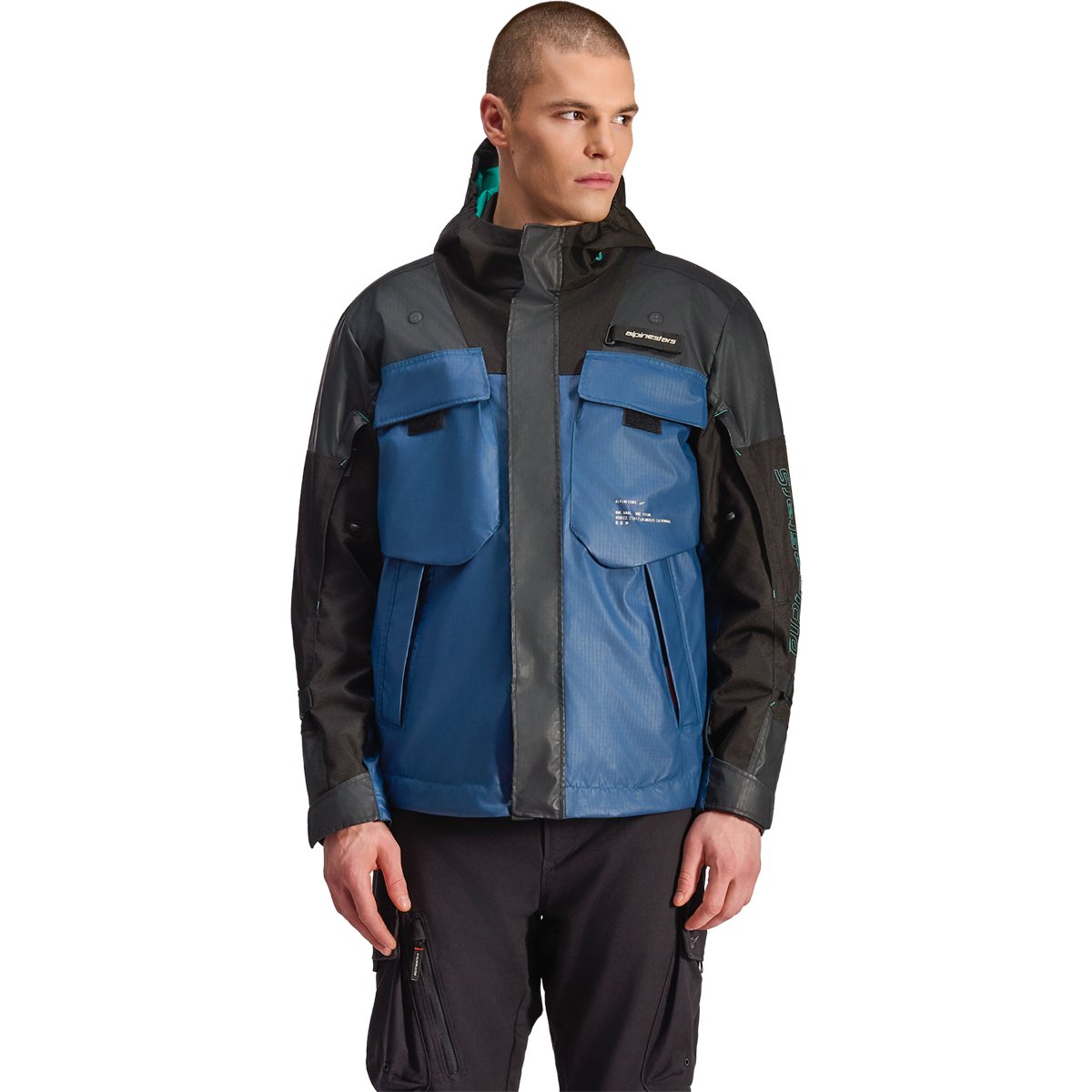 Chaqueta Alpinestars Mospher WP negro / petróleo oscuro