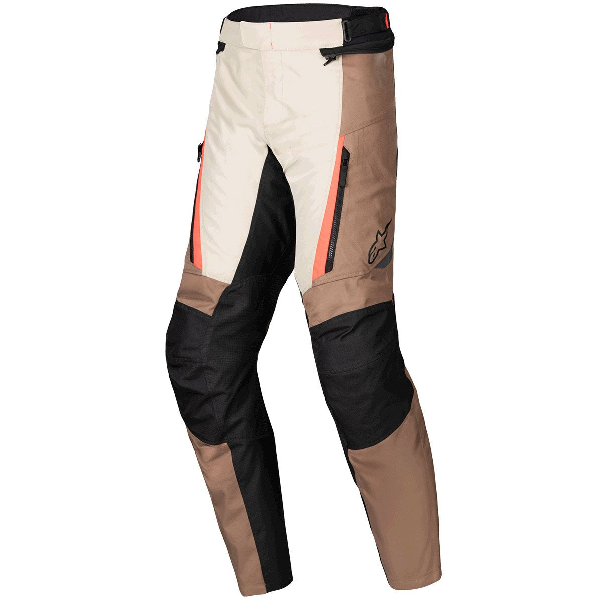 Pantalón Alpinestars ST-1 WP caqui oscuro / arena / negro / rojo flúor