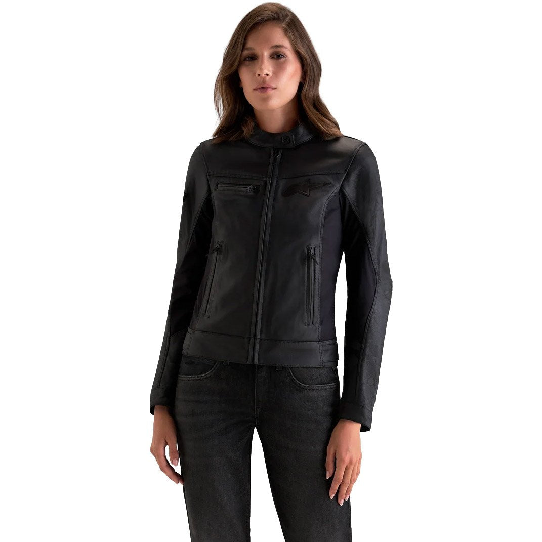 Chaqueta de piel Alpinestars Stella Maver-X Lady negro