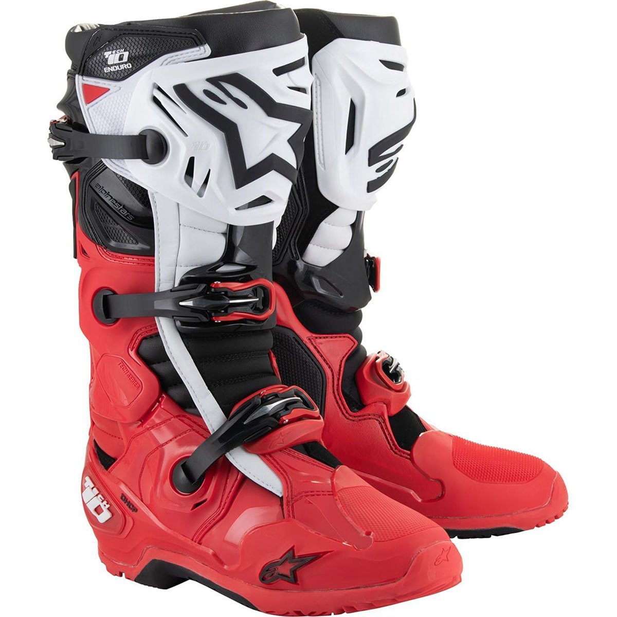 Botas Alpinestars Tech 10 Enduro rojo negro blanco