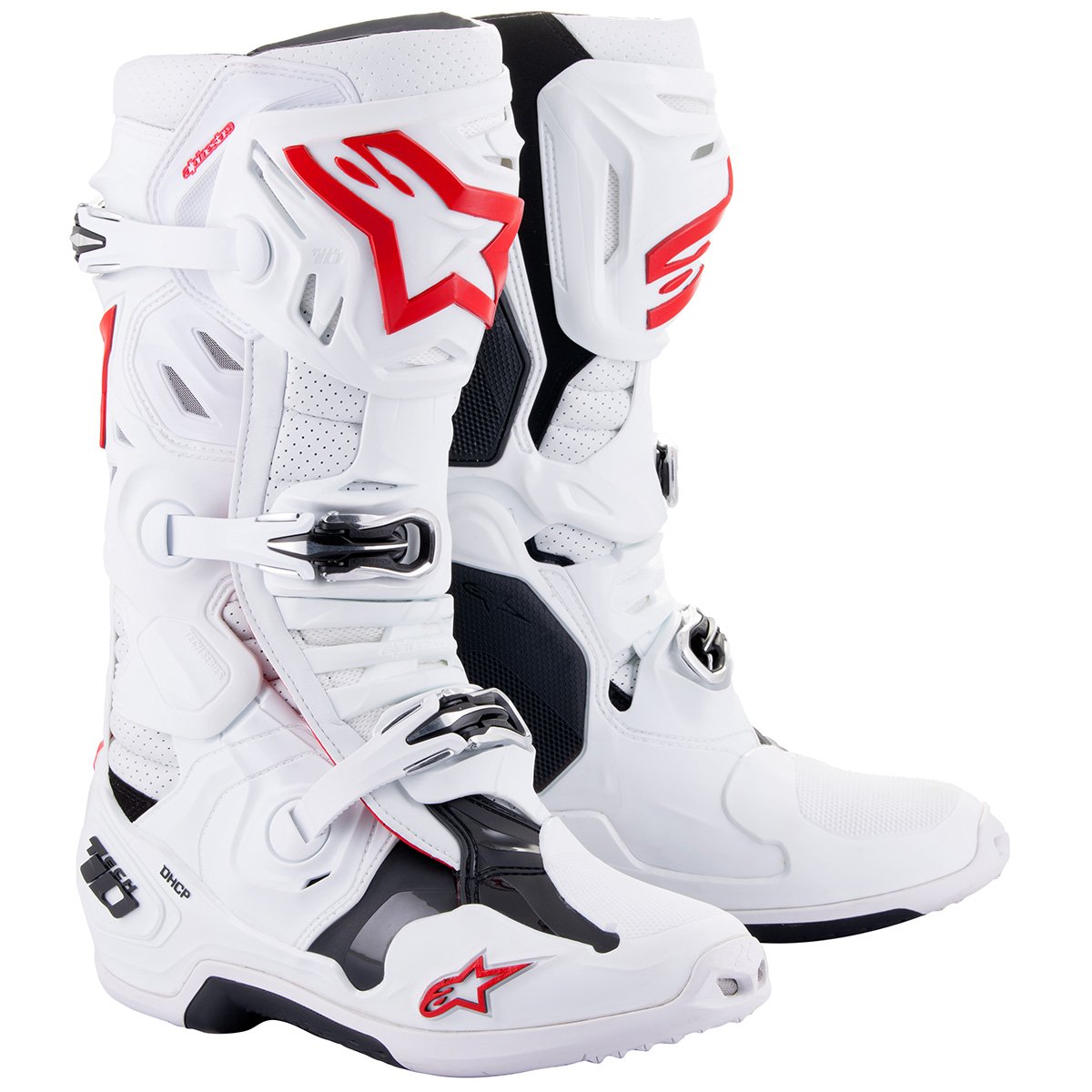 Botas Alpinestars Tech 10 Supervented blanco rojo
