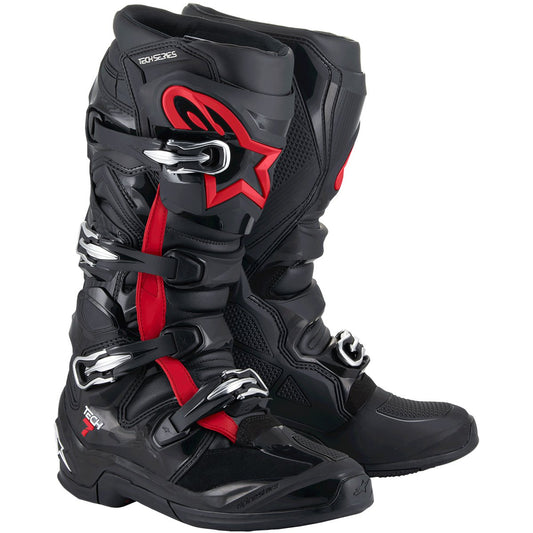 Botas Alpinestars Tech 7 negro / rojo flúor 2025