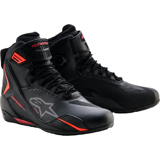 Zapatillas Alpinestars Faster-4 Drystar negro / rojo / rojo flúor
