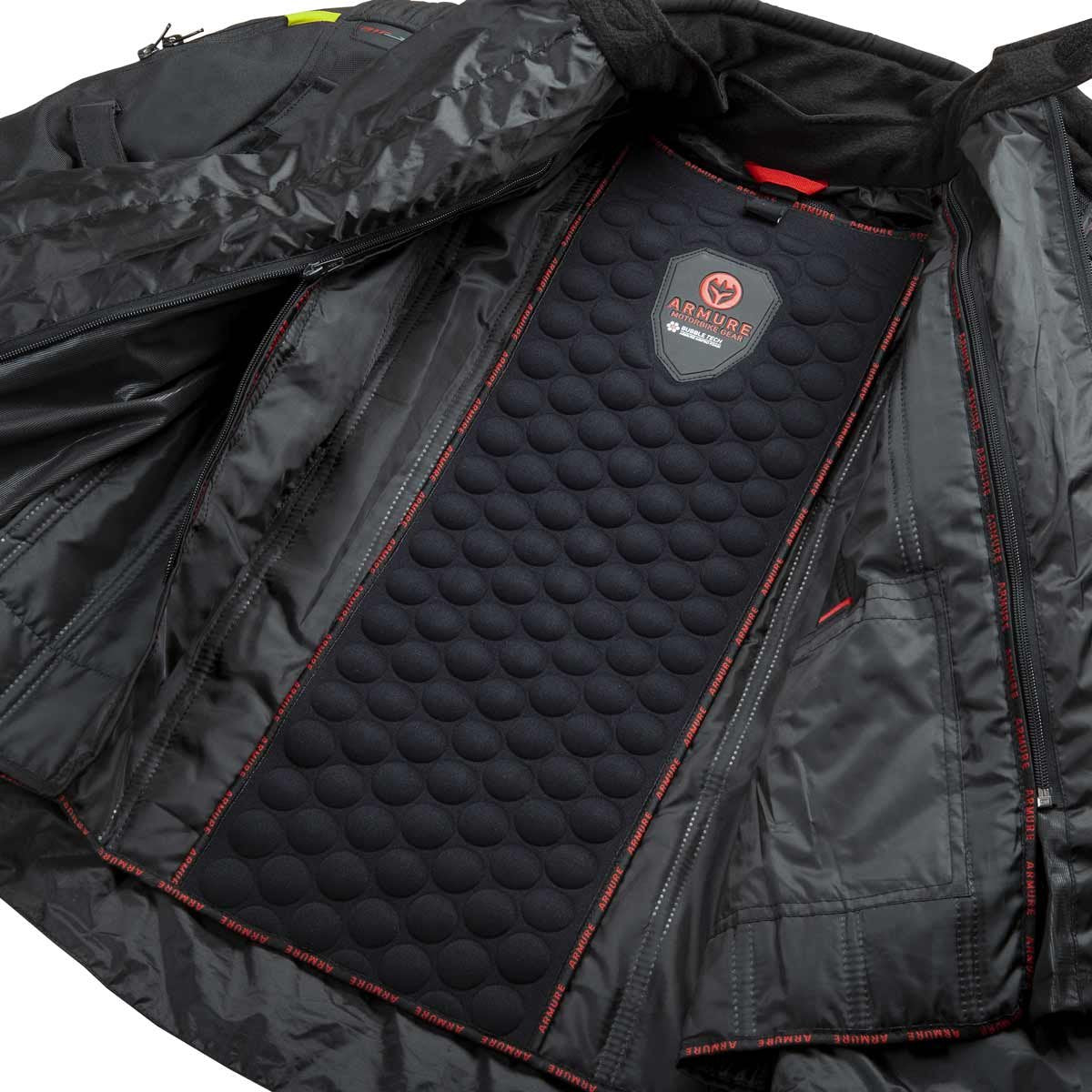 Chaqueta Armure Aren Waterproof Black / Yellow Fluo