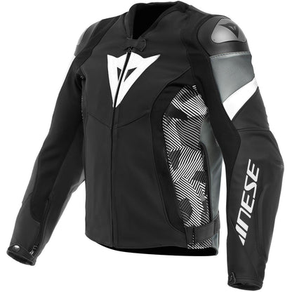 Chaqueta de piel Dainese Avro 5 negro / blanco / antracita