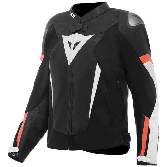 Chaqueta de piel Dainese Avro 6 Lady negro / blanco / rojo