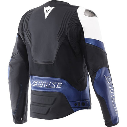 Chaqueta de piel Dainese Racing 5 blanco / azul / negro