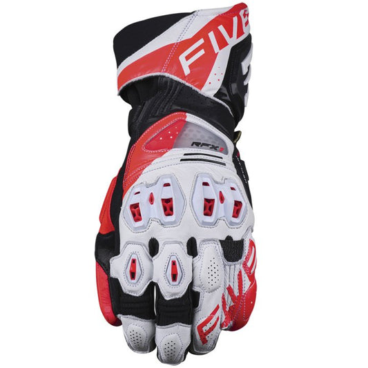 Guantes Five RFX1 Evo blanco rojo flúor