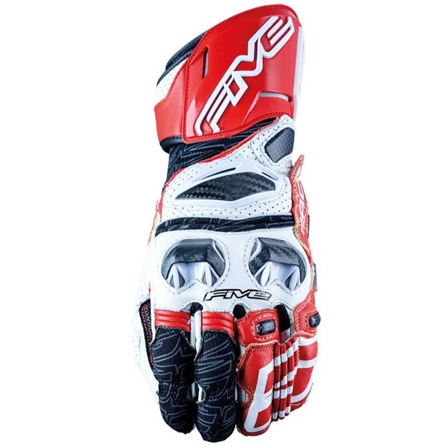 Guantes Five RFX Race V2 blanco rojo
