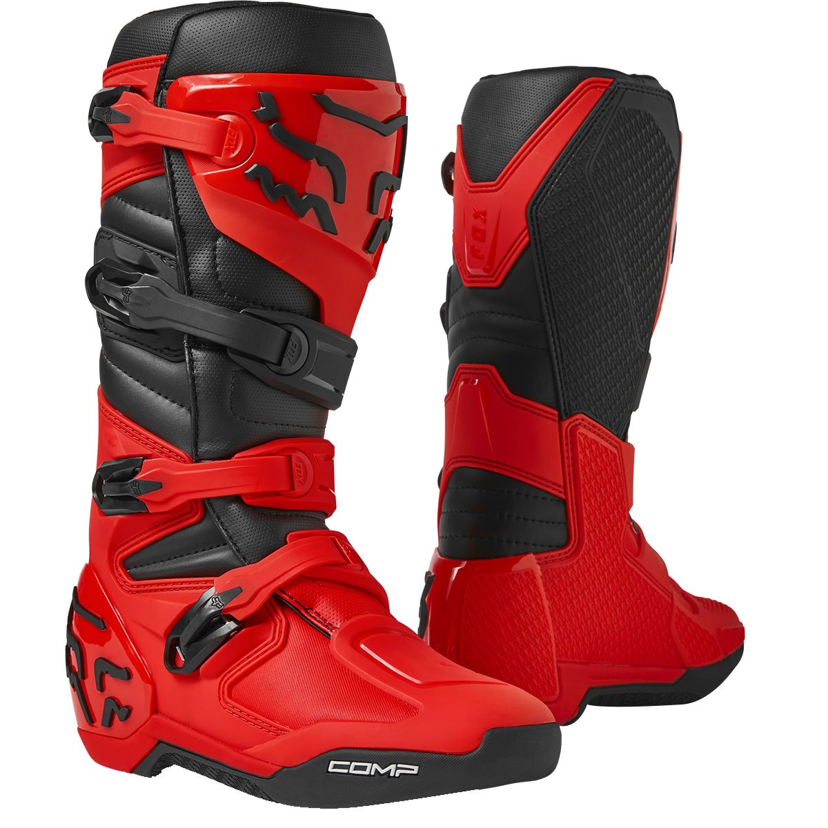 Botas Fox Comp rojo flúor