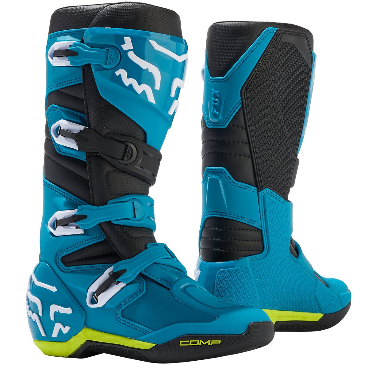 Botas Fox Comp azul amarillo