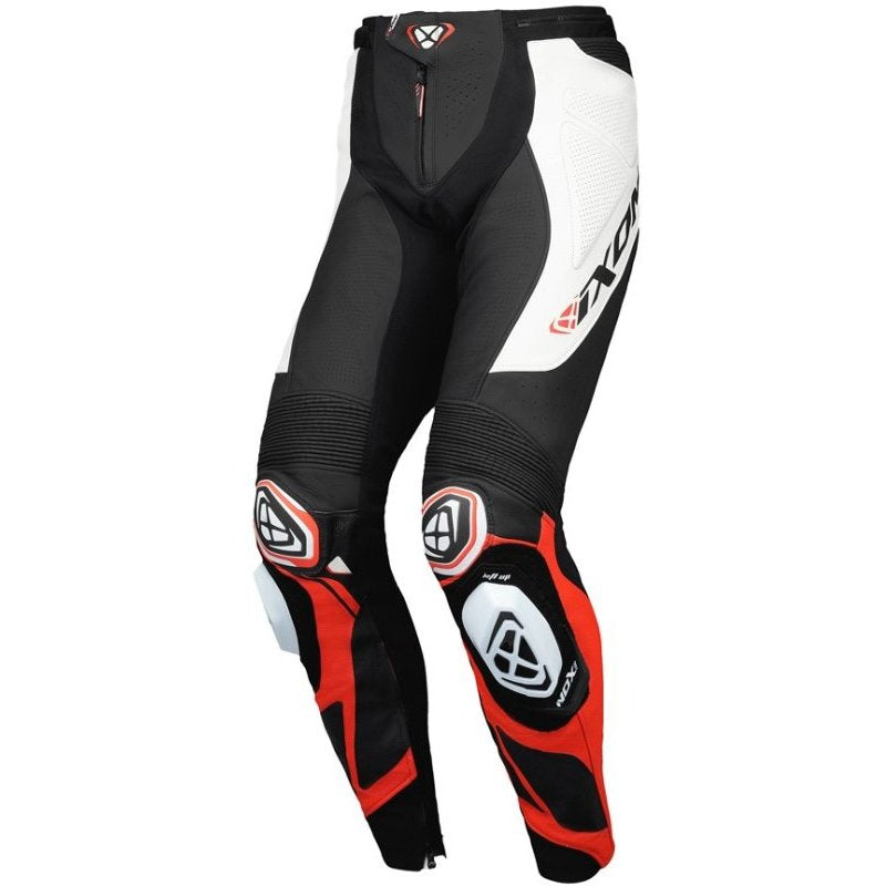 Pantalón de piel Ixon Vortex 3 negro / blanco / rojo