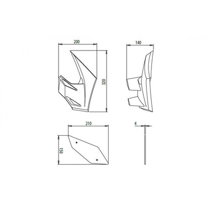 Alerones laterales Puig Downforce Naked Kawasaki Z900 verde