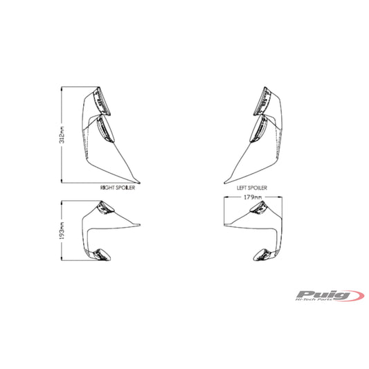 Alerón frontal Puig GP BMW S 1000 RR 20522H