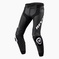 Pantalón de piel Rev'it Apex negro / blanco