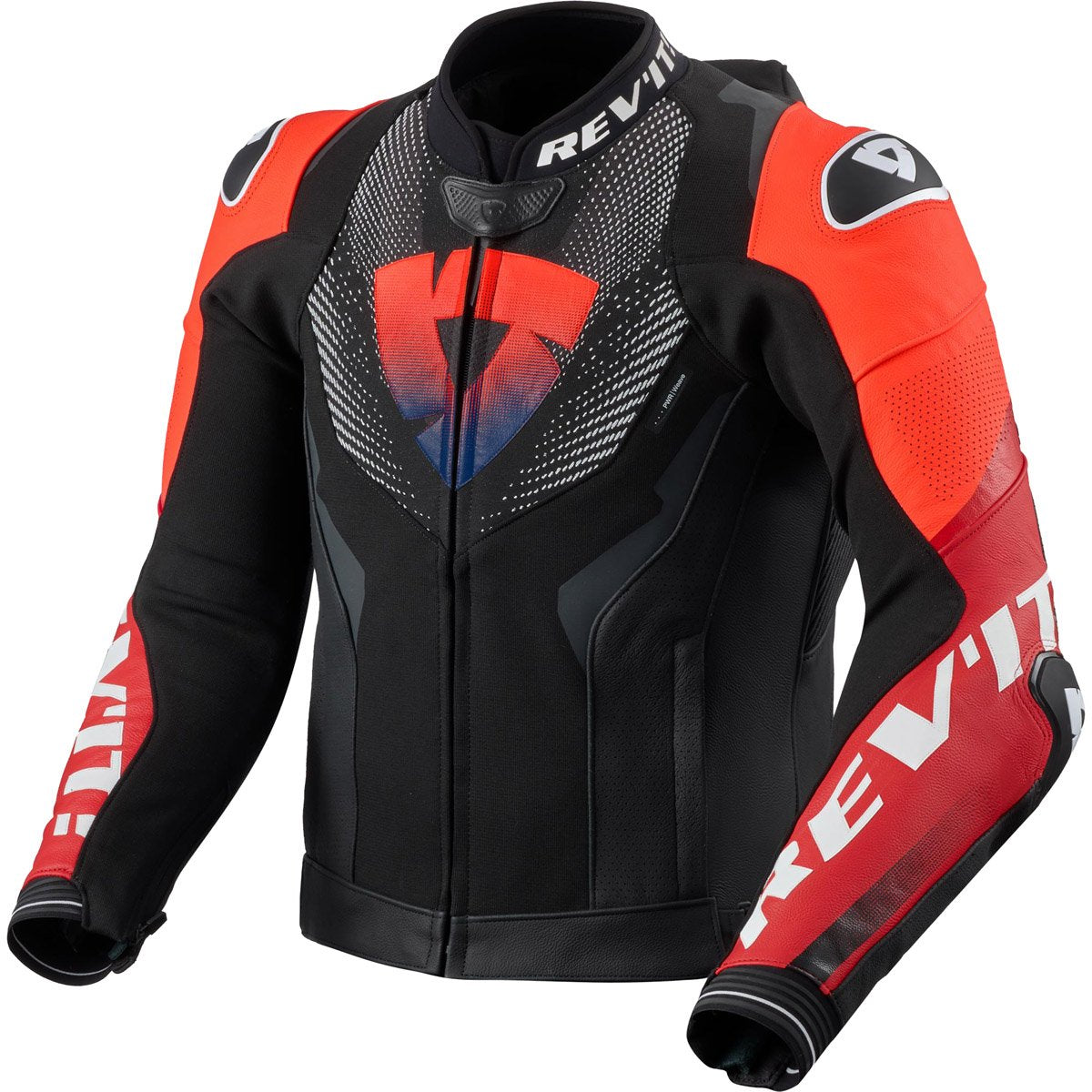 Chaqueta de piel Rev'it Hyperspeed 3 Pro negro / rojo