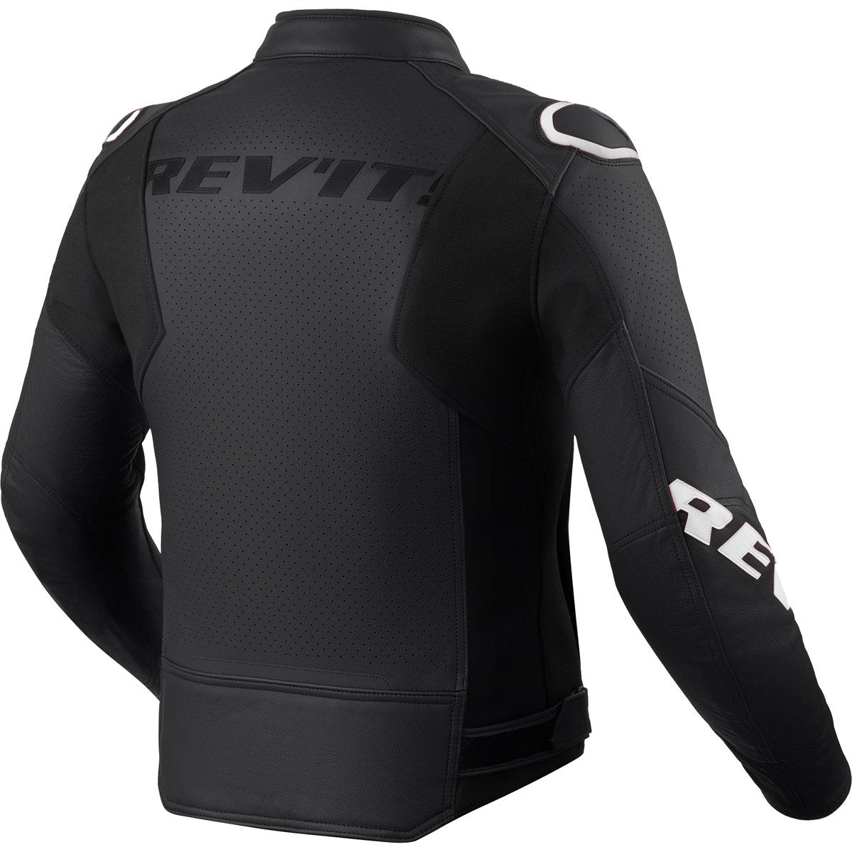 Chaqueta de piel Rev'it! Quadratic negro / blanco