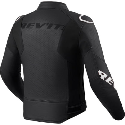 Chaqueta de piel Rev'it! Quadratic negro / blanco