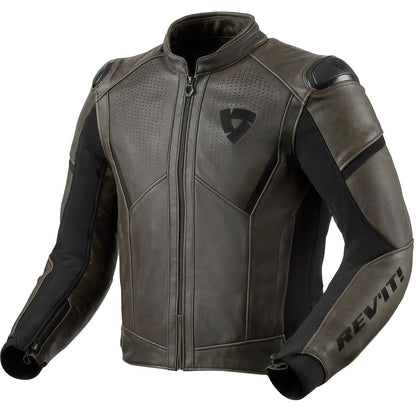 Chaqueta de piel Revit Parallax negro / oliva