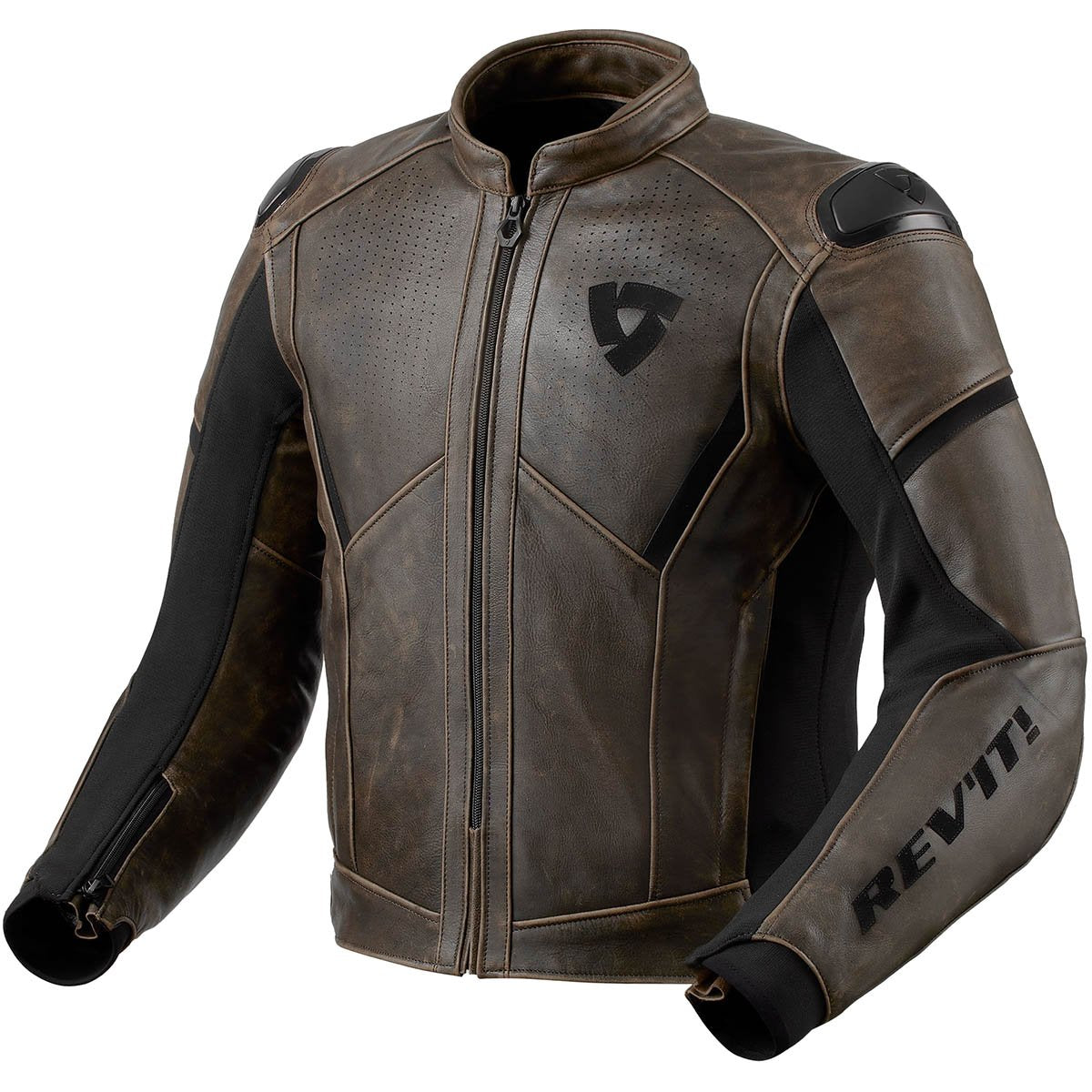Chaqueta de piel Revit Parallax marrón