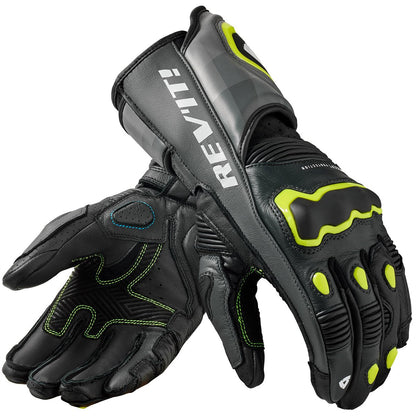 Guantes Rev'it Quantum 3 gris amarillo flúor