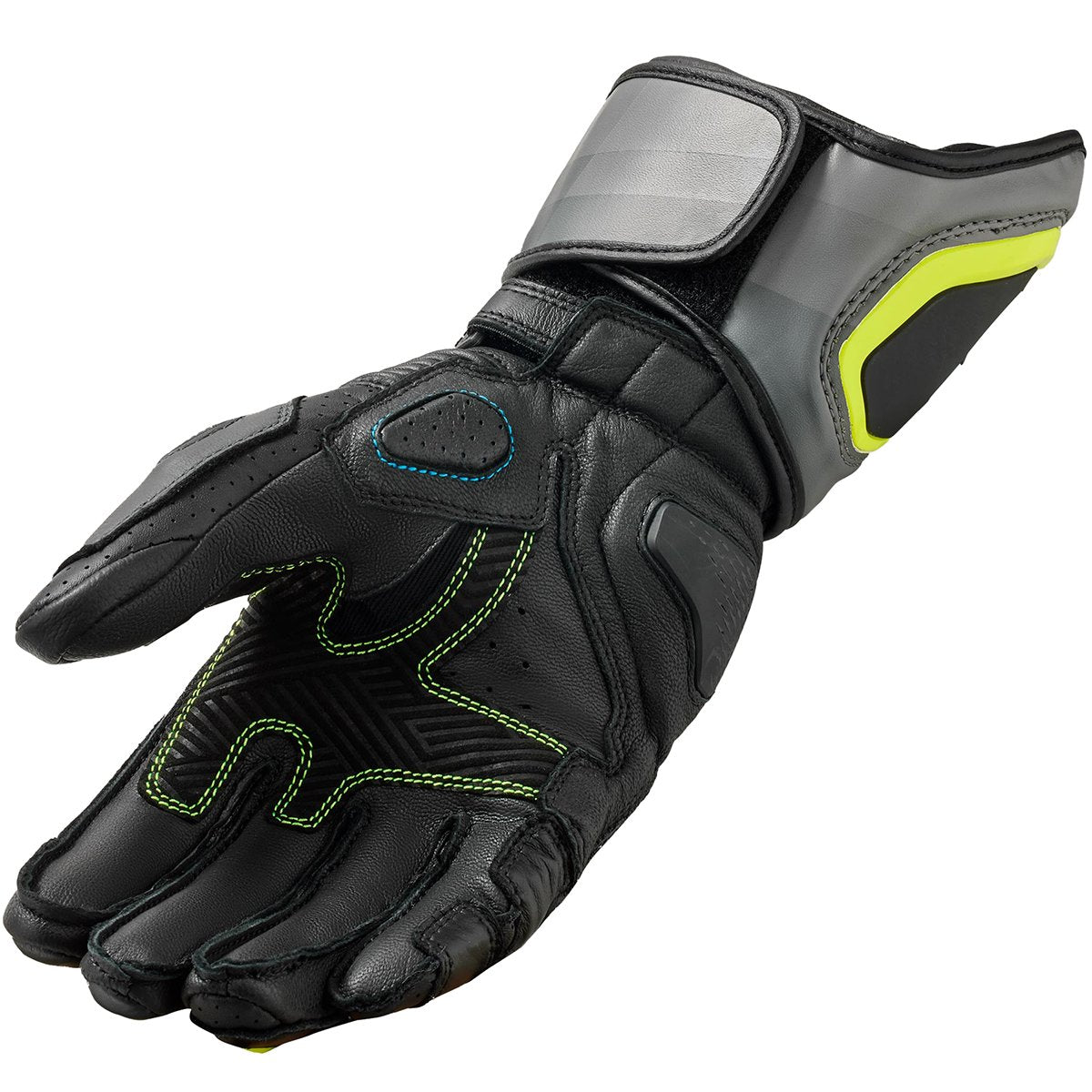 Guantes Rev'it Quantum 3 gris amarillo flúor