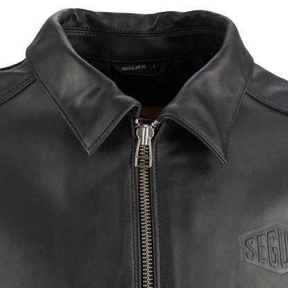 Chaqueta de piel Segura Bogart negro