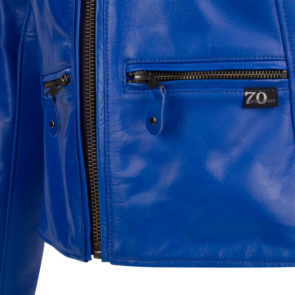 Chaqueta de piel Segura Curve Lady azul